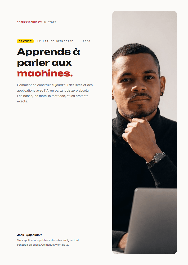 La couverture du kit de démarrage